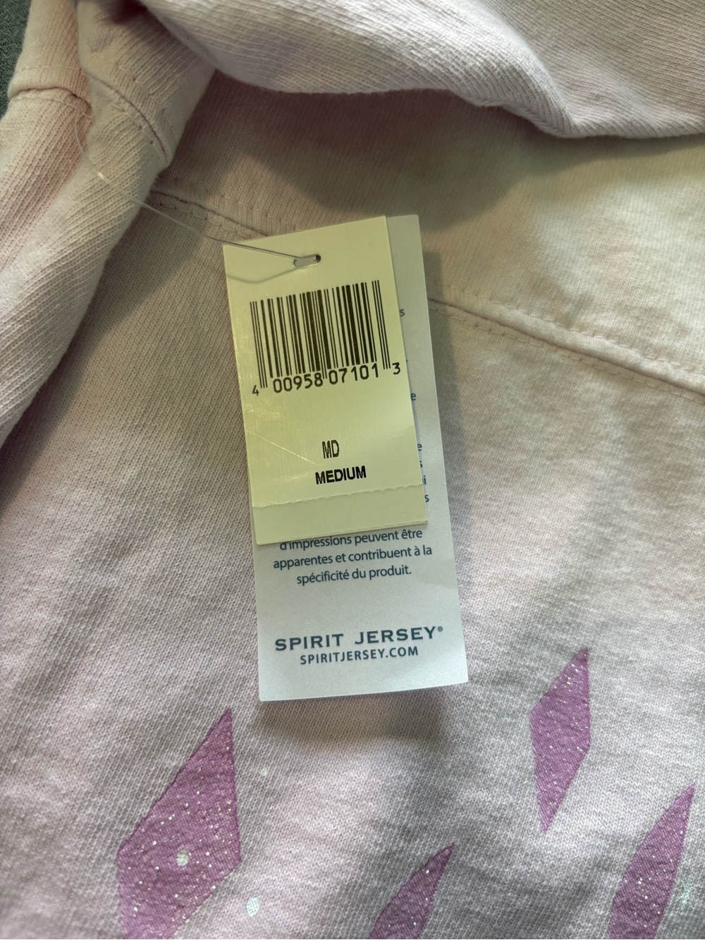 Disney Spirit Jersey Long Sleeve T-Shirt Pastel Lavender Castle Print Joey Chou - Picture 3 of 5